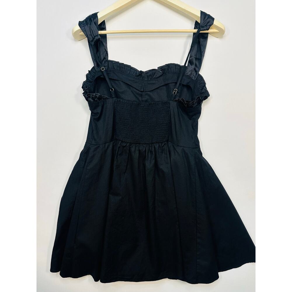 Free People Midnight Magic Mini Dress Sweetheart Neckline Smocked Back Sz M NWT - Picture 10 of 10